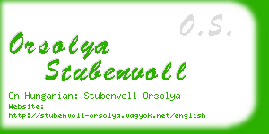 orsolya stubenvoll business card